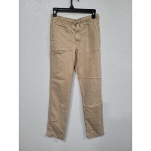 Crewcuts Boys Khaki Tan Elastic Waist Pull On Chino Pants 16 Straight Leg #10